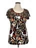 Style&Co Brown Short Sleeve Top Size XL - photo 1