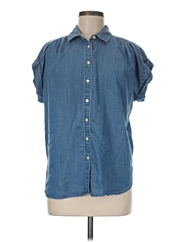 Ann Taylor LOFT Short Sleeve Button-Down Shirt (view 1)