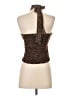 Aqua Brown Sleeveless Blouse Size S - photo 2