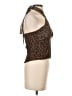 Aqua Brown Sleeveless Blouse Size S - photo 4