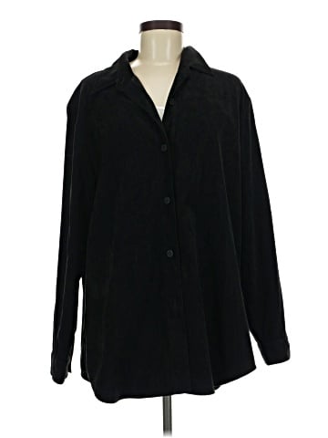 Susan Graver Long Sleeve Button-Down Shirt (view 1)