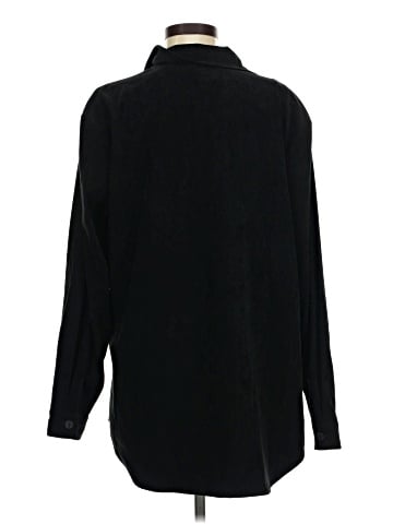Susan Graver Long Sleeve Button-Down Shirt (view 2)