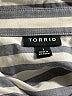 Torrid Stripes Silver Long Sleeve Button-Down Shirt Size 1X Plus (1) - photo 7