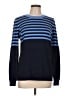 MICHAEL Michael Kors 100% Cotton Stripes Blue Pullover Sweater Size L - photo 1