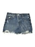 Express Hearts Blue Denim Shorts Size 6 - photo 1