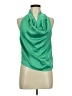 Glam 100% Polyester Green Sleeveless Top Size M - photo 1