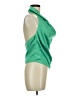 Glam 100% Polyester Green Sleeveless Top Size M - photo 4