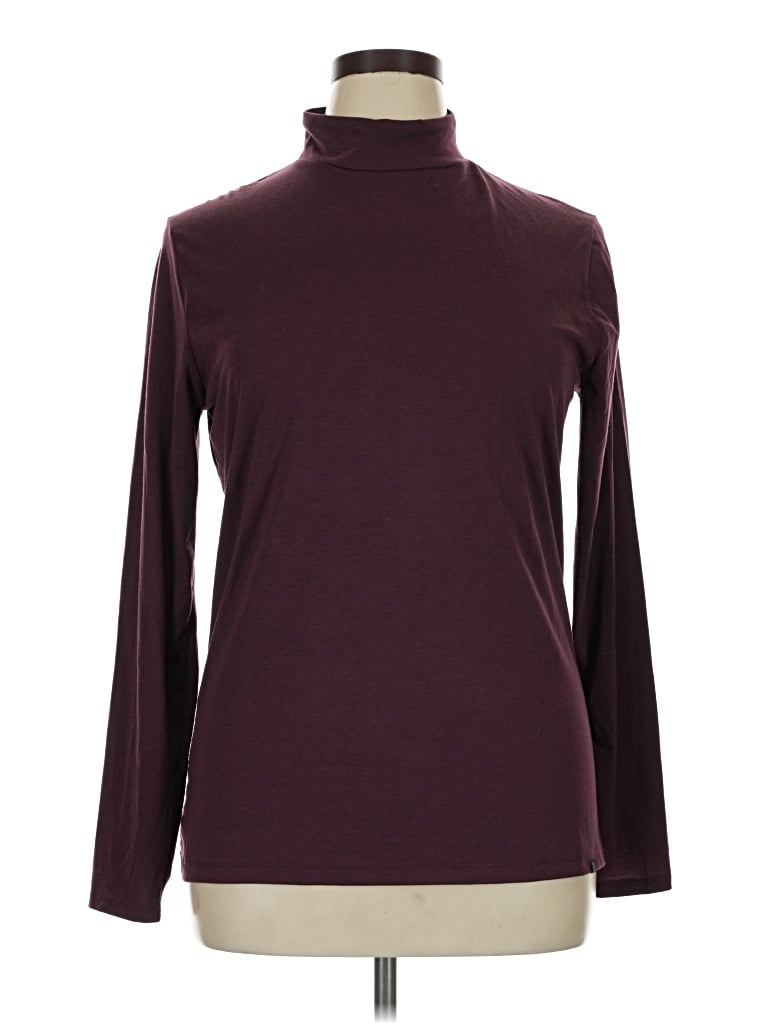 Pre-owned Tommy John Long Sleeve Turtleneck In Burgundy
