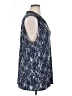 Three Dots Blue Sleeveless Button-Down Shirt Size 1X - photo 4