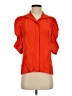 FRAME 100% Silk Orange Short Sleeve Silk Top Size XS - photo 1