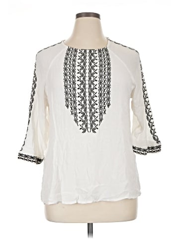 Garnet Hill 3/4 Sleeve Blouse (view 1)