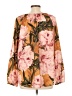 Chico's 100% Polyester Floral Pink Orange Long Sleeve Blouse Size Lg (2) - photo 2