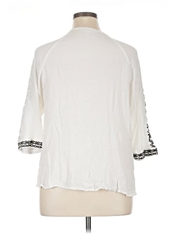 Garnet Hill 3/4 Sleeve Blouse (view 2)