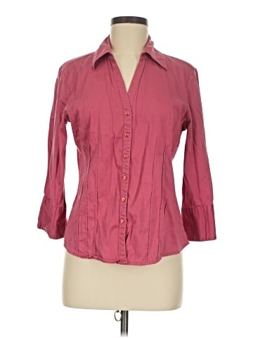 Cato 3/4 Sleeve Button-Down Shirt (view 1)