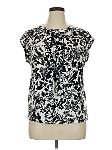 Karl Lagerfeld Paris Short Sleeve Blouse (view 1)