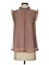 THML 100% Polyester Brown Sleeveless Blouse Size S - photo 1