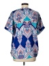 Chico's 100% Polyester Blue Short Sleeve Blouse Size Lg (2) - photo 2