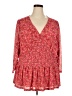 Lane Bryant Red 3/4 Sleeve Blouse Size 26/28 - photo 1