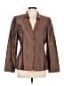 Carlisle 100% Silk Metallic Brown Silk Blazer Size 10 - photo 1