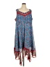 Catherines 100% Polyester Paisley Blue Casual Dress Size 3X - photo 1