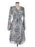 Just Fab 100% Polyester Paisley Gray Casual Dress Size M - photo 1