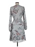 Just Fab 100% Polyester Paisley Gray Casual Dress Size M - photo 2