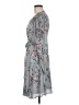 Just Fab 100% Polyester Paisley Gray Casual Dress Size M - photo 5