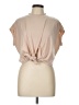 Unbranded 100% Polyester Tan Short Sleeve Top Size L - photo 1