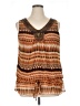DressBarn 100% Polyester Brown Sleeveless Blouse Size XL - photo 1