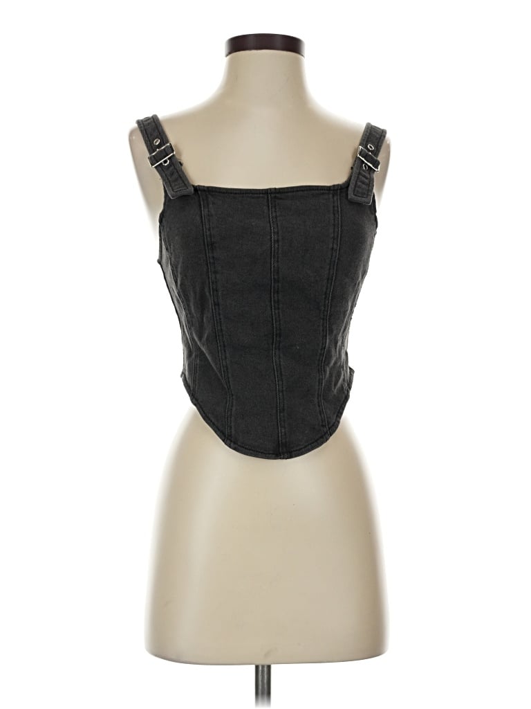 Pre-owned Wild Fable Tank Top Black Sweetheart Neckline Tops