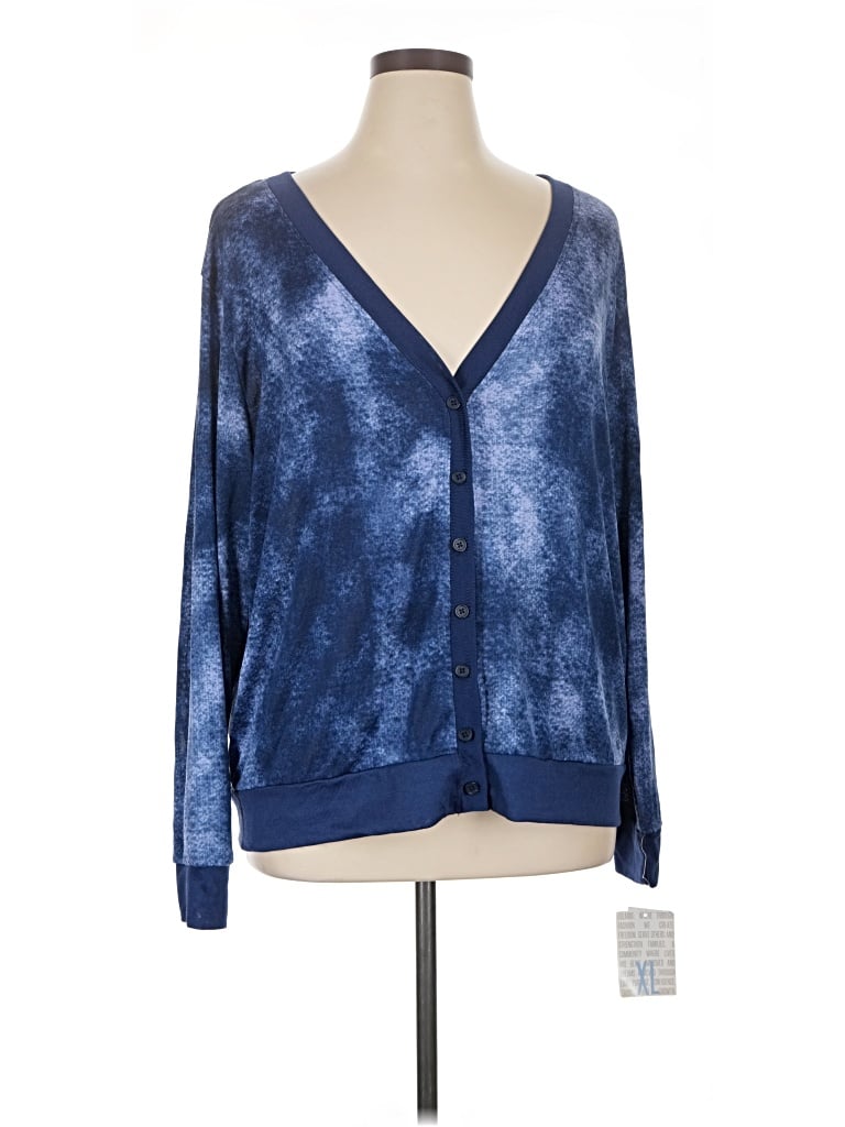 Pre-owned Lularoe Cardigan Sweater In Blue