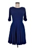 Express Solid Blue Cocktail Dress Size M - photo 1