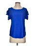 Express 100% Polyester Blue Short Sleeve T-Shirt Size XS - photo 1