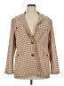 Ann Taylor 100% Polyester Houndstooth Tan Blazer Size 14 - photo 1