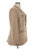 Ann Taylor 100% Polyester Houndstooth Tan Blazer Size 14 - photo 4