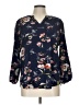 Fun2Fun Floral Blue 3/4 Sleeve Blouse Size L - photo 1