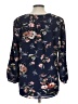 Fun2Fun Floral Blue 3/4 Sleeve Blouse Size L - photo 2