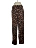 J.Crew 100% Polyester Animal Print Brown Casual Pants Size 4 - photo 1