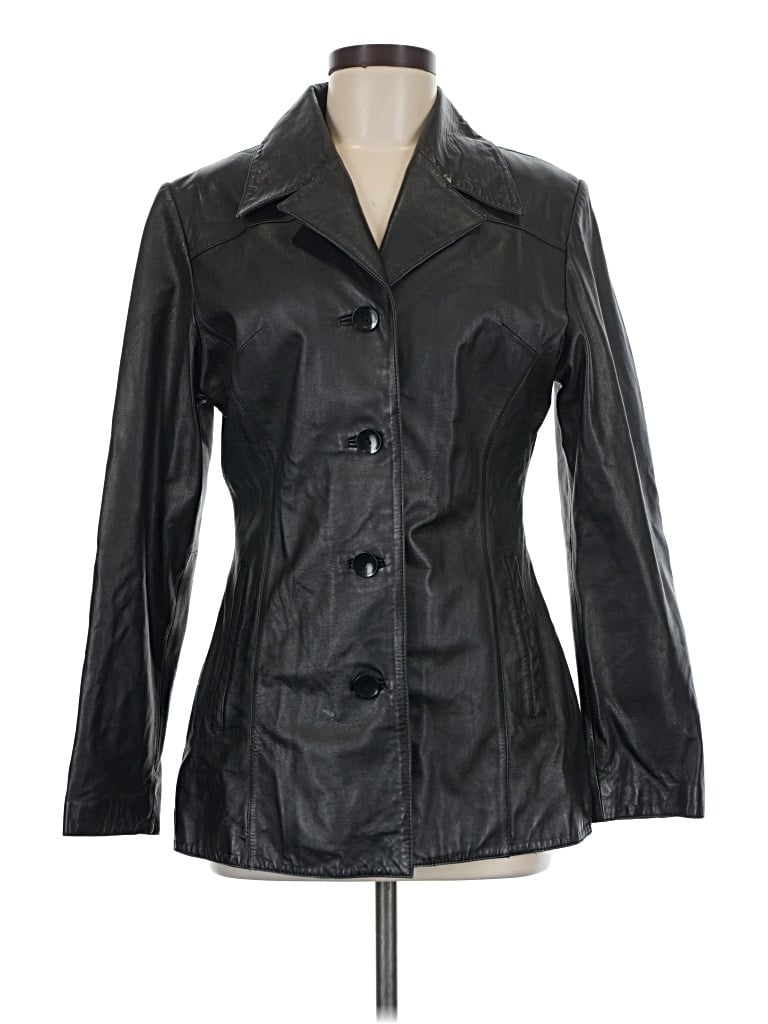 Pre-owned Wilsons Leather Leather Jacket In Black