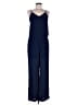 Eight Sixty 100% Polyester Solid Blue Jumpsuit Size M - photo 1