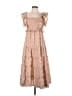 Max Studio 100% Polyester Floral Pink Casual Dress Size L - photo 1