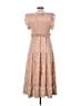 Max Studio 100% Polyester Floral Pink Casual Dress Size L - photo 2