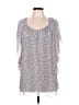 Black Rainn 100% Polyester Gray 3/4 Sleeve Blouse Size L - photo 1