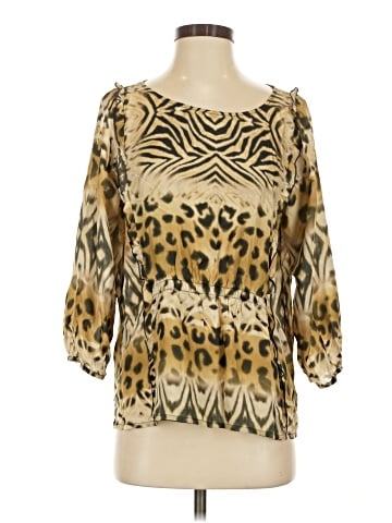 Johnny Was 3/4 Sleeve Silk Top (view 1)