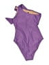 J.Crew Color Block Purple One Piece Swimsuit Size 2 - photo 2