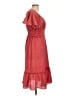 Max Studio Polka Dots Red Casual Dress Size L - photo 4