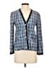 Zara 100% Elastane Tweed Blue Blazer Size XS - photo 1