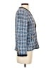 Zara 100% Elastane Tweed Blue Blazer Size XS - photo 4