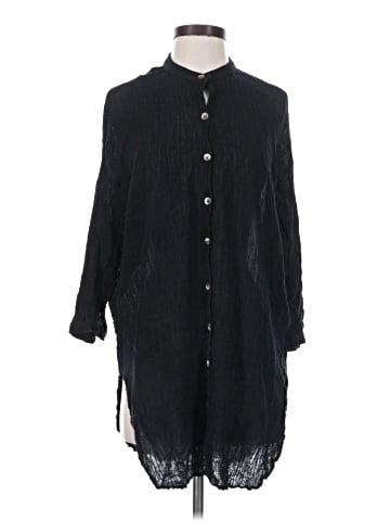 Zara 3/4 Sleeve Button-Down Shirt (view 1)