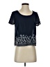 Mine 100% Polyester Blue Short Sleeve Top Size S - photo 1